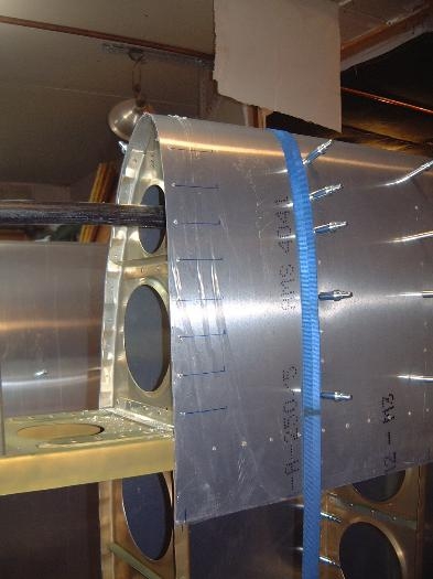 Predrilling the overlap.