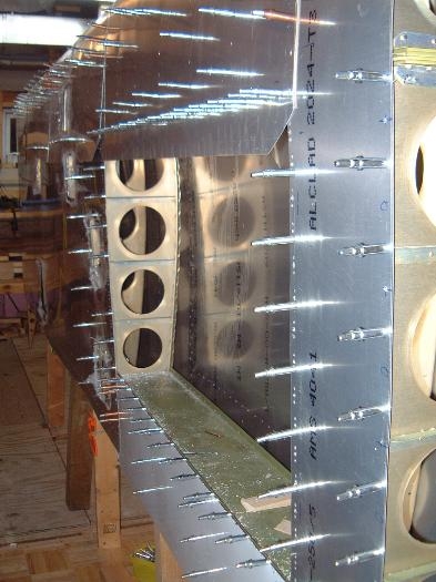 Right fuel tank bay nut plates