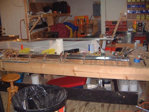 Left flap nose skin top drilled