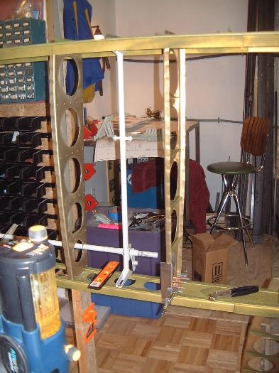 Aligning the center ribs with simulated skin.