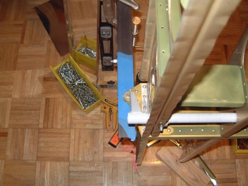 Line up drive assy with hole