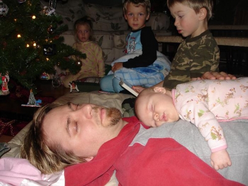 Exhausted on Christmas Eve