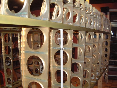 Aileron pulley and retainer in place