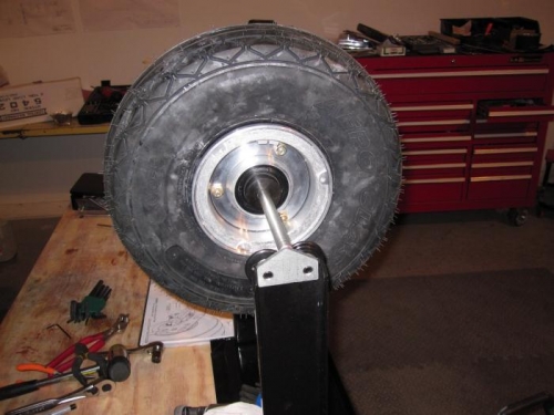 Nose Wheel being balanced