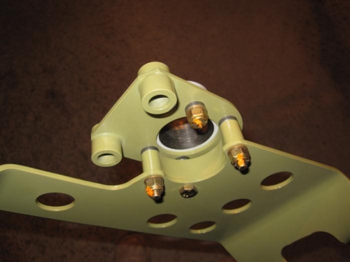 Close up of the brake assembly