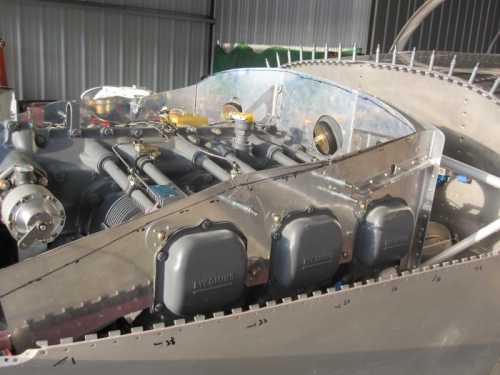 Left side of the baffles