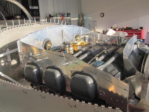 Right side of the baffles