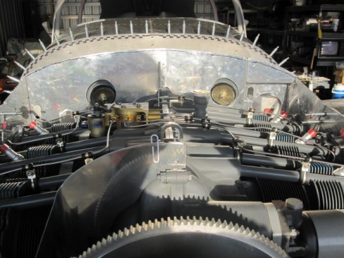 Looking aft on the baffles.
