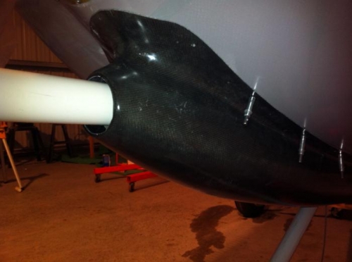 Cowl Scoop Mod clecoed in place