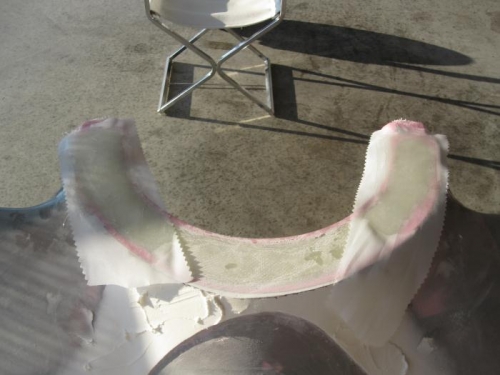 Fiberglass added to the bottom cowl