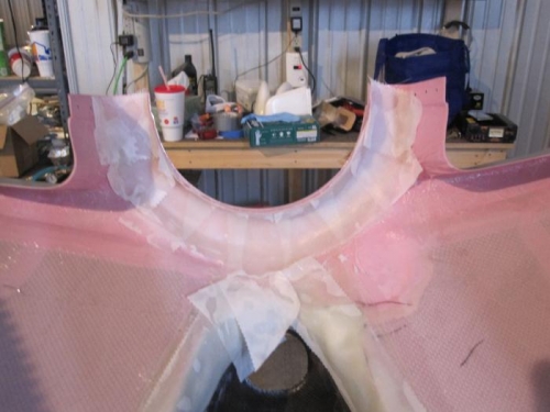 Fiberglass to support the lower cowl spinner area
