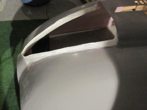 Micro applied to the fiberglass