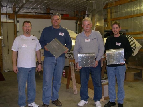 Troy, Walt, Bob (me), and Tom with our finished kits