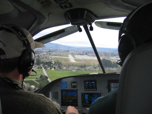 On approach to Watsonville in Dave Saylor's RV-10