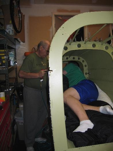 A good shot of Brad in the tailcone