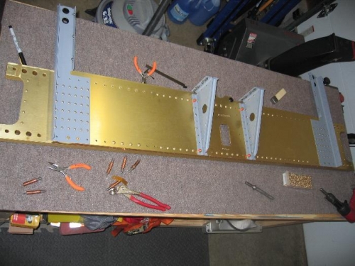 The foward center section bulkhead assembly all complete