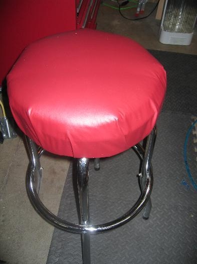 Newly covered stool