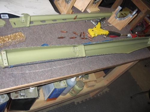 Nose ribs and counterbalance tube installed