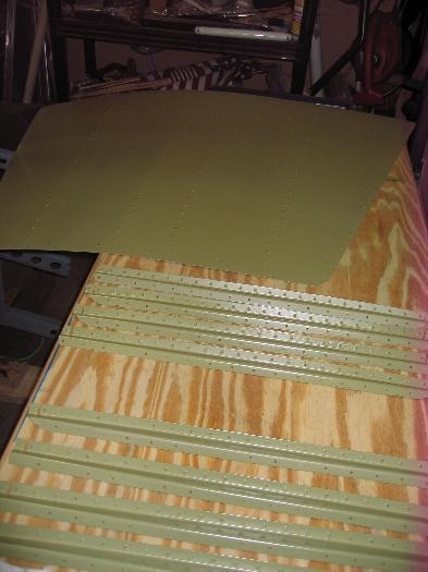 Bottom skin under the baggage area and the rear floor stiffners