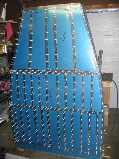 Bottom rear skins cleco'd