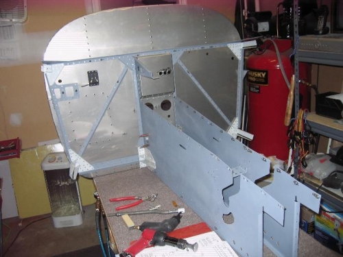 The firewall and forward fuselage ribs
