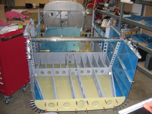 Rear view of the fuselage