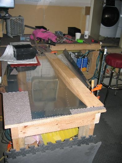 Bending left forward fuselage skin