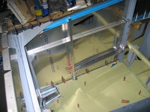 Inside view of the right forward skin
