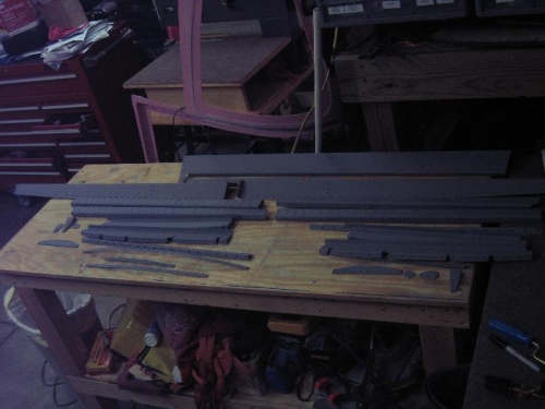 Fuselage parts all primed