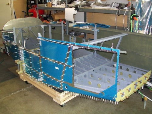 Fuselage skins all cleco'd