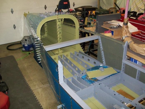 Tailcone attached to the fuselage  from the front