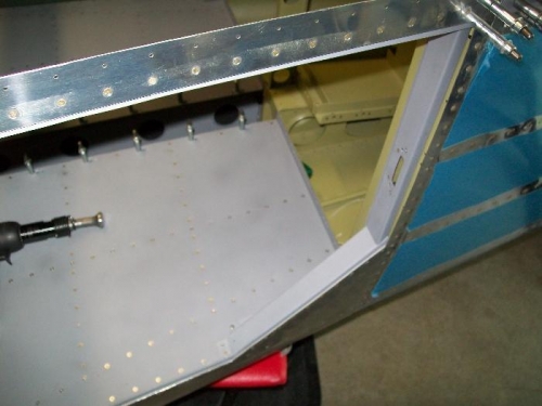 View of the baggage door channels from the outside