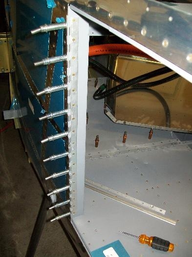 Hinge assembly ready for riveting