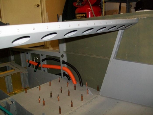 Seat Back Brace installed and riveted