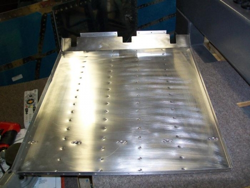 Rear seat floor pan dimpled