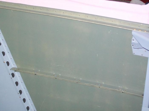 Nutplates installed on the longeron