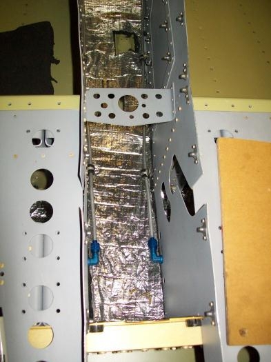 Brake lines in the aft part of the tunnel