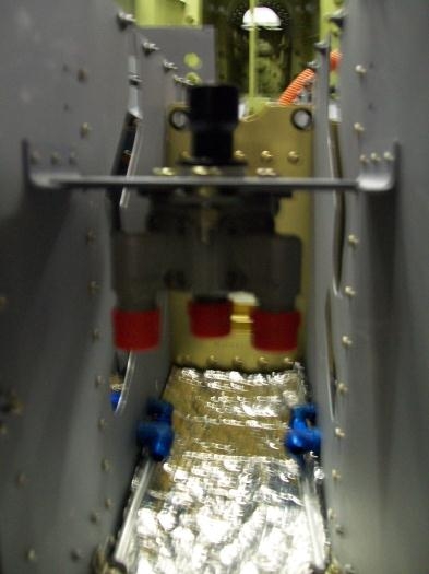 A blurry view of the fuel valve from the front