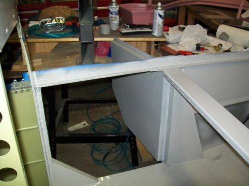 The baggage area and door.