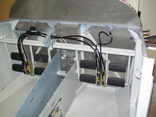 Rudder and Brake Pedals installed