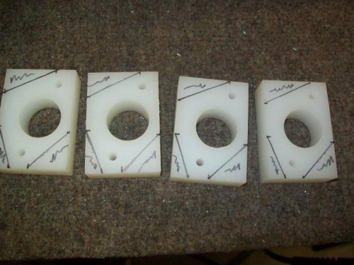 Bushings marked for trimming