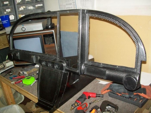 Instrument panel waiting to go back into the aircraft