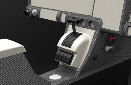 Rendering of the throttle panel installation