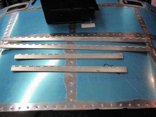 Finished hinges ready for match drilling