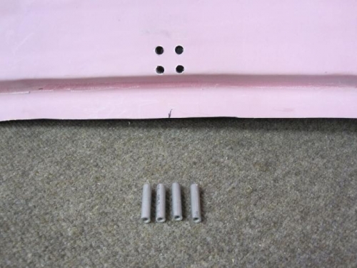 Spacers cut and holes enlarged