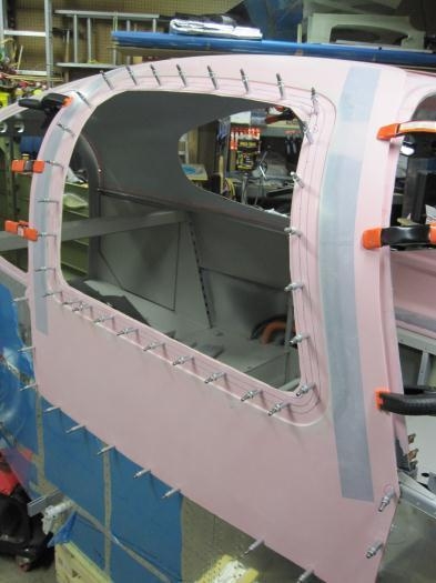 Right Door clecoed to the fuselage