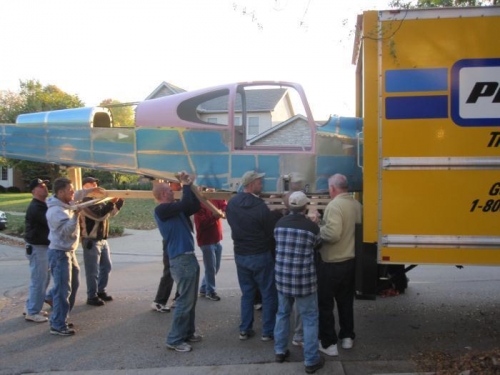 Loading the fuselage