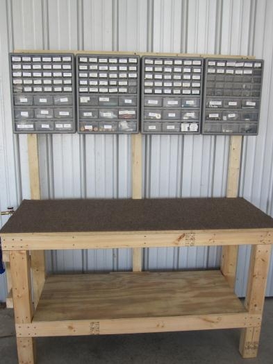 Parts Bins all hung