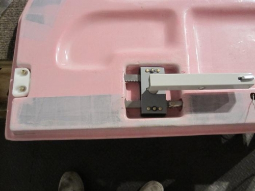Door handle in the open position