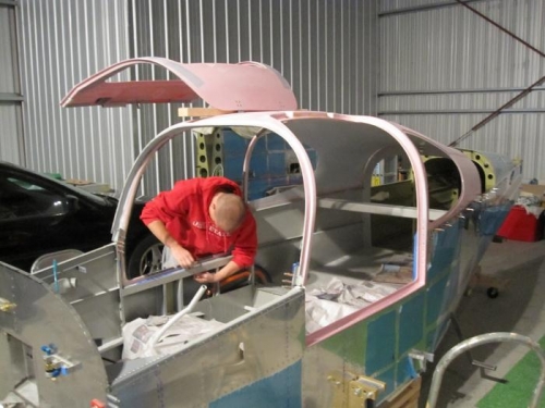 Brad installing the safety latch